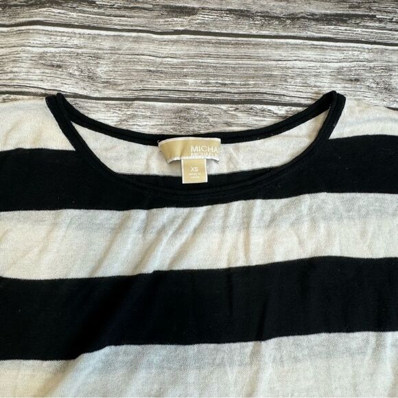 Michael Michael Kors MK Women's Sweater Shirt White Black XS Extra Small Dolman - Picture 5 of 11